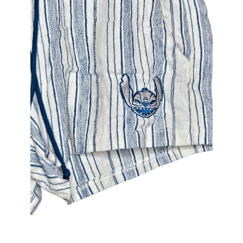 Disney Stitch Blue/White Striped Shorts Women's Medium